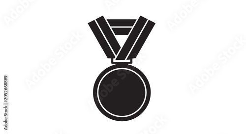 Tablou pe pânză Medal Silhouette On White Background Minimalist Graphic Design