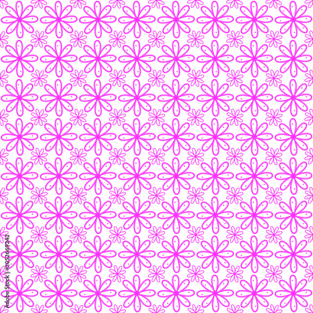 Fototapeta premium Abstract Floral Illustration Pattern
