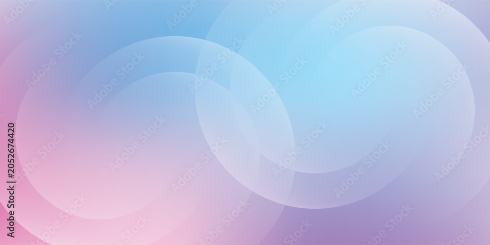 Fototapeta premium Abstract Pastel Gradient Background with Transparent Circles