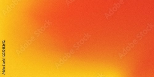 Orange yellow gradient background wide web header grainy texture vibrant colors banner design copy space