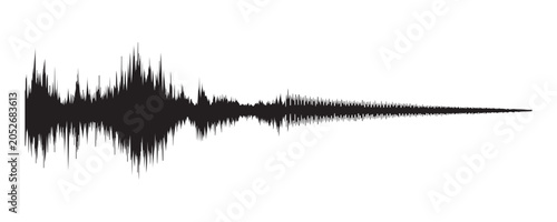 Foto Professional digital audio sound wave vector illustration isolated on transparent background grid