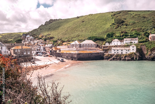 panoramic view at old village Port Isaac, Cornwall