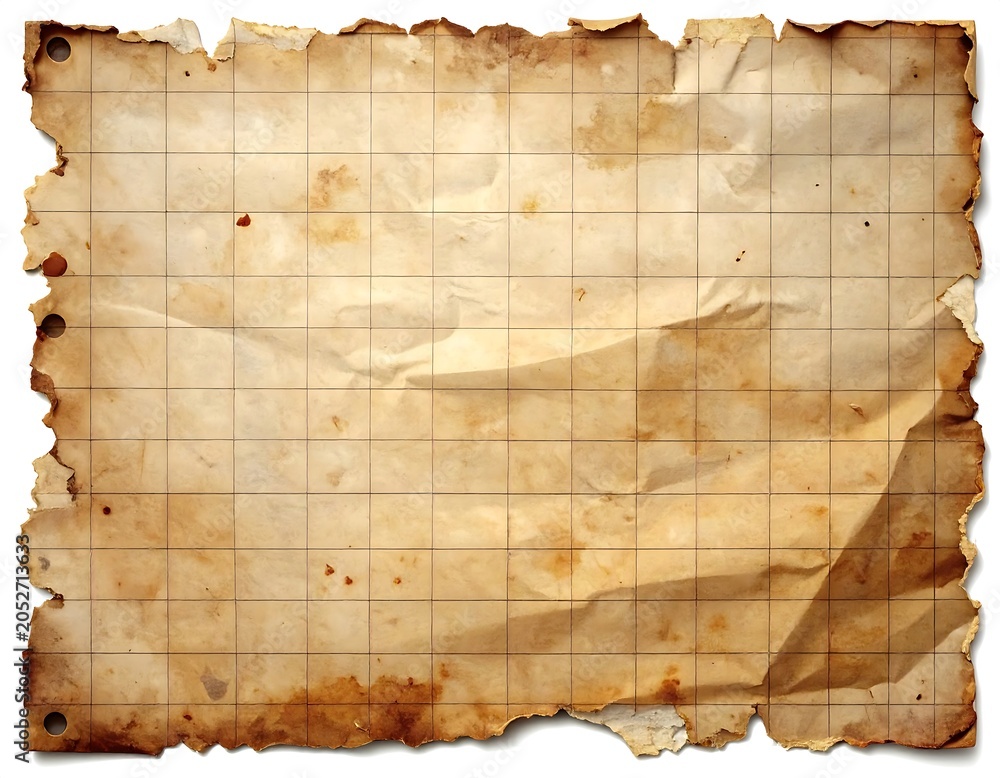 Fototapeta premium Aged paper with grid texture showing vintage design for graphic backgrounds