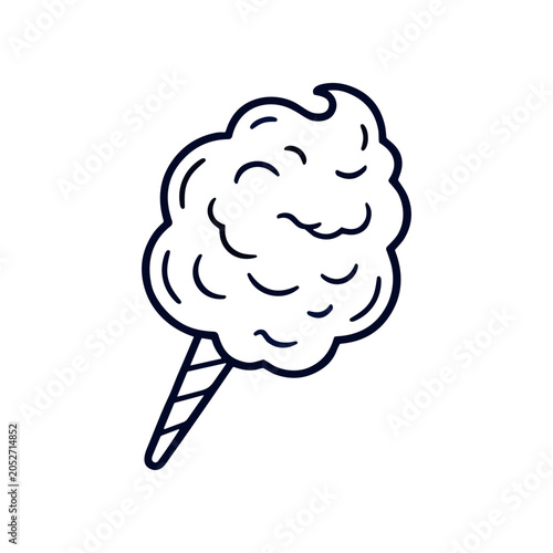Colorful illustration of cotton candy.