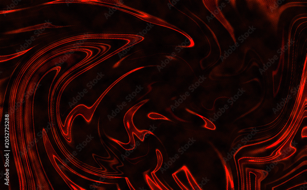 Obraz premium Vibrant red swirling patterns on a dark background with fluid shapes