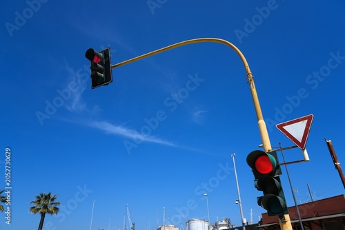 Bild auf Leinwand Italy red light traffic signal