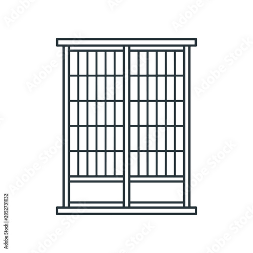 Konstfotografi Detailed illustration of metal prison bars.