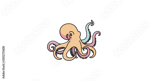 Colorful Octopus Tentacles Marine Life.