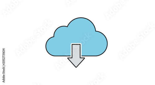 Cloud with download arrow icon.