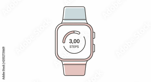 Smartwatch with step counter display.