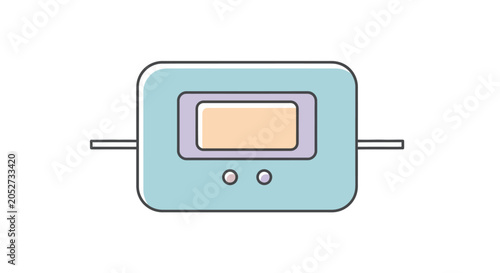 Simple illustration of a microwave oven.