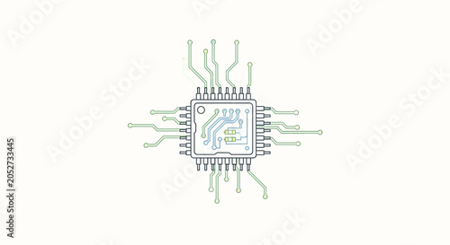 Microchip Electronic Circuit Board Component.