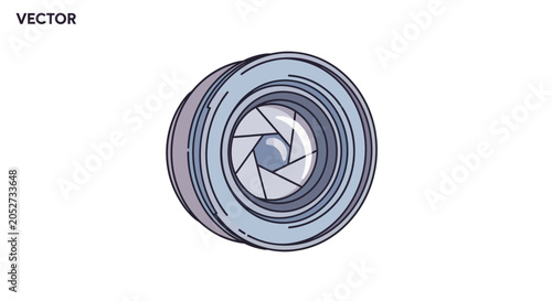 Camera lens vector illustration graphic.