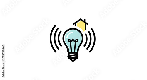Light Bulb with Idea Concept.