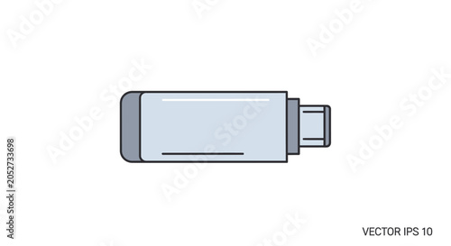 Vector illustration of USB flash drive.