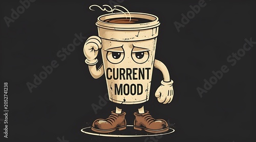 grunge background with a cup of coffee