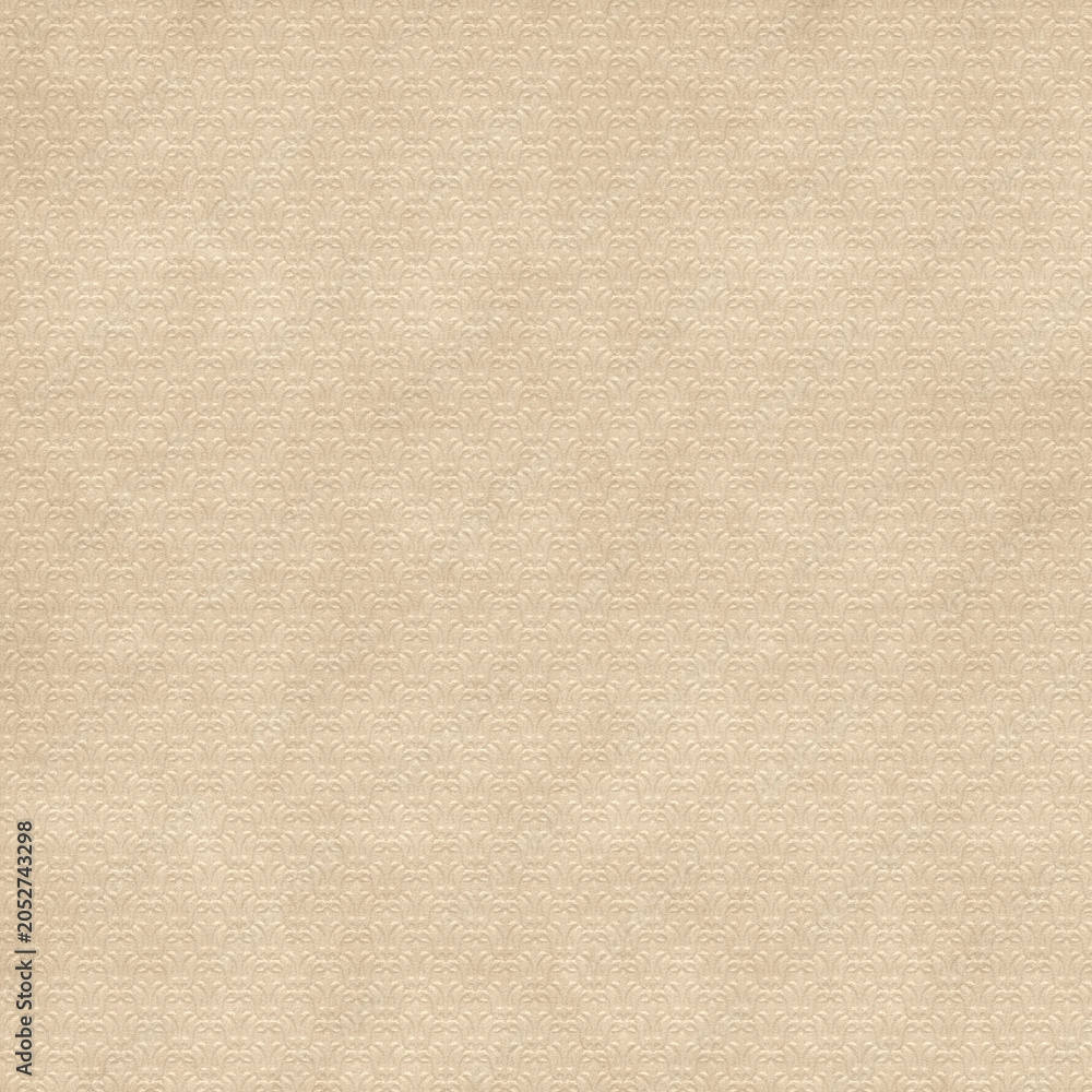 Fototapeta premium Cream embossed damask pattern with refined ornamental details and timeless elegance. Seamless luxury wallpaper background for interiors, invitations and packaging.