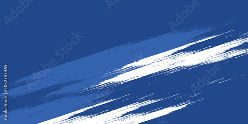 Schilderij op canvas Abstract Blue and White Grunge Background with Halftone Style