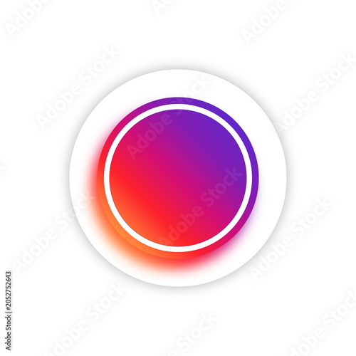 Vibrant Gradient Circle Minimalist Design Element isolated on Transparent Background