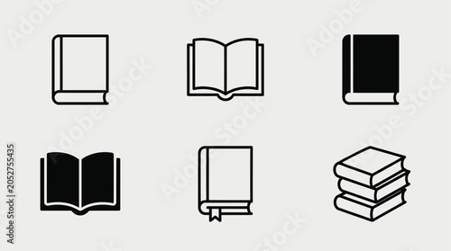 Bild auf Leinwand a vector illustration of a coffee cup icon set, featuring linear and silhouette styles