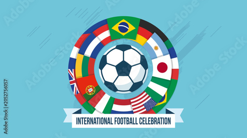 Quadro em tela International Football Celebration Event.