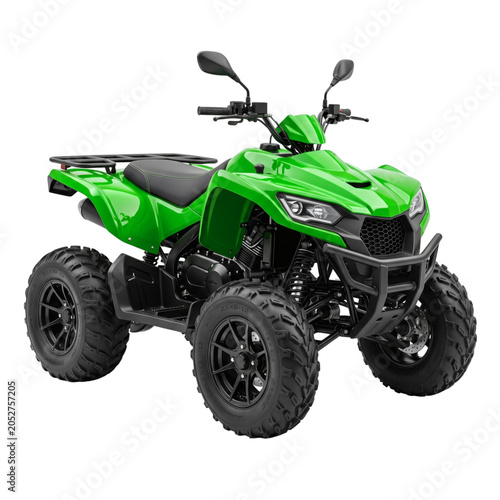 Photorealistic ATV quad bike on three quarter view