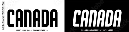 Canvastavla Sport Modern Future Logo Alphabet Font and Number