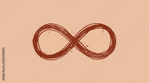 hand drawn infinity symbol with wobbly lines