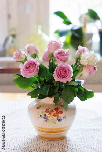 bouquet of pink roses