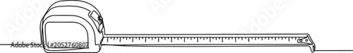 Fotografía Measuring tape in one continuous line drawing