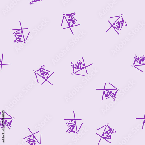 Foto freestyle skiing winter sport vector glyph seamless pattern freestyle skiing win