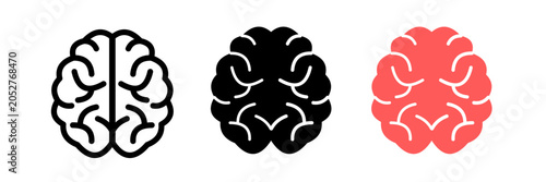 Bild auf Leinwand Brain icon vector illustration