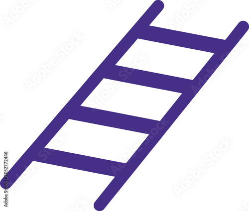 Bild auf Leinwand Checklist Icon with Three Purple Boxes on White Background, Flat Vector Graphic