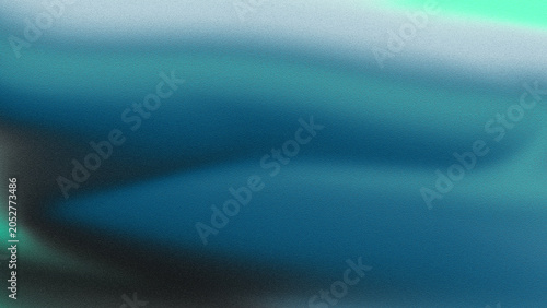 Blue Cyan Teal Grainy Noise Texture Background With Dark Shadow Corner and Soft Blurred Light Gradient
