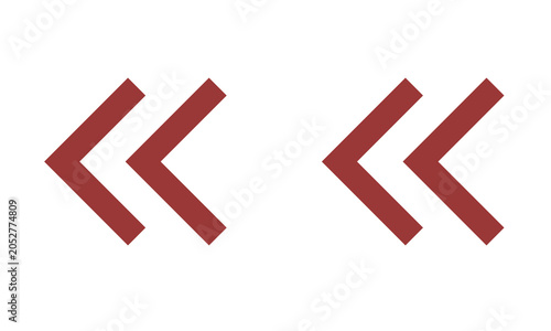 Foto Double chevron left arrow icon for web navigation and app interface