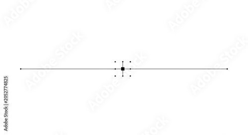 Bild auf Leinwand Minimalist horizontal divider line with central anchor point