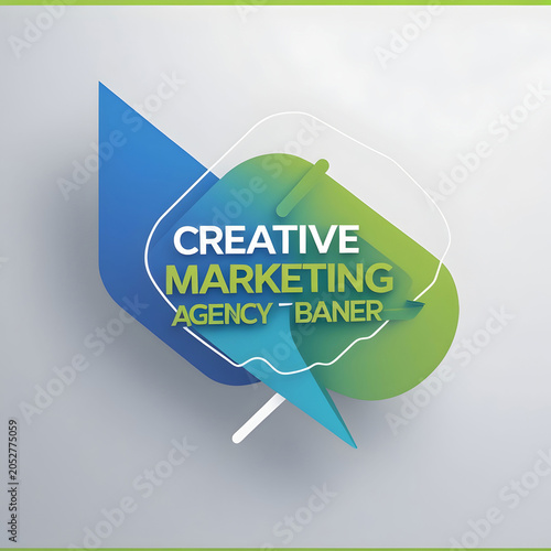 Creative digital marketing agency banner template