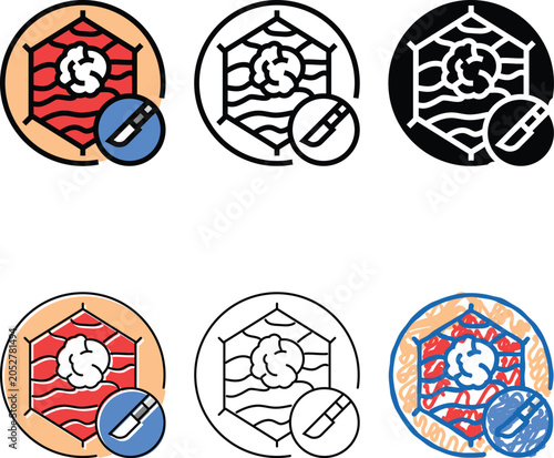 Obraz na plátně tumor removal cancer treatment color icon vector