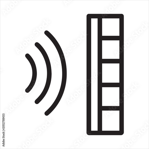Photos Sound barrier blocking outline icon vector