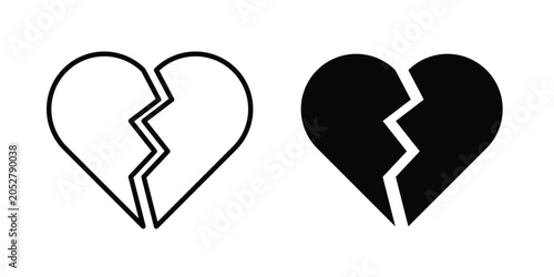Obraz na płótnie Broken heart icon