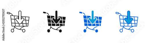 Cuadro en lienzo order cart inbound icon multiple style set
