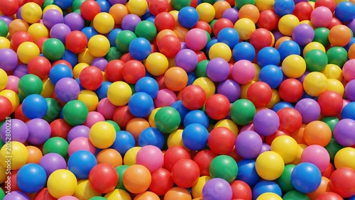 Vibrant multi colored plastic ball pit balls for kids play area and indoor entertainment