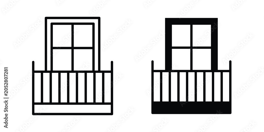 Naklejka premium Balcony icon