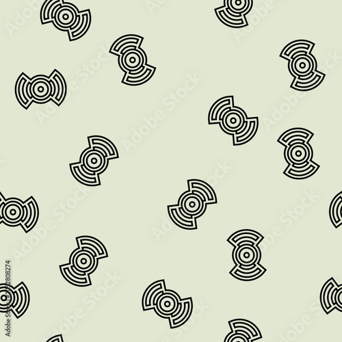 Bild auf Leinwand built speakers vector line seamless pattern built speakers sign illustration