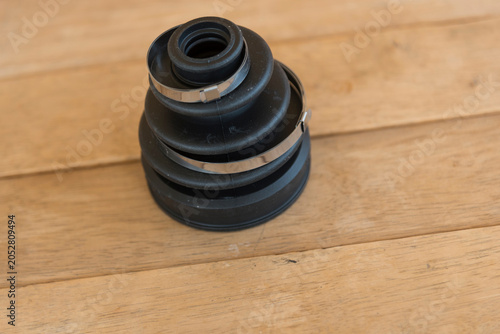 Drive Shaft Boot on wood plate 