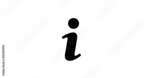 Bild auf Leinwand A single lowercase Latin letter i.