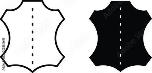 Foto Leather material icon