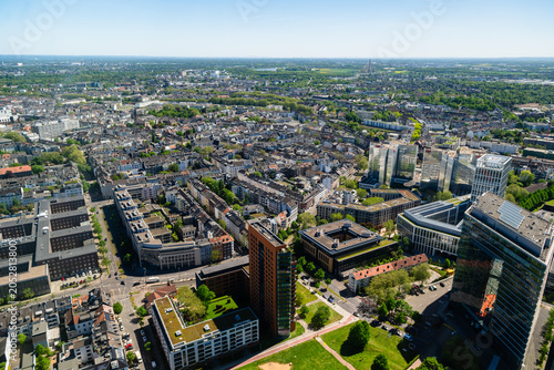 Fotografie German city of Dusseldorf from above