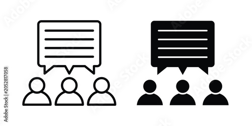 Obraz na płótnie Public opinion icon