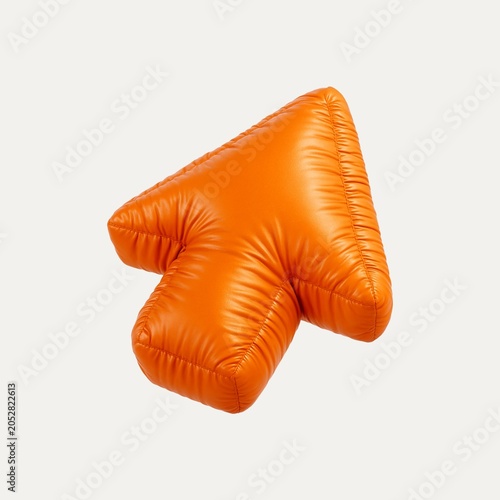 Canvastavla Orange inflatable arrow cursor symbol
